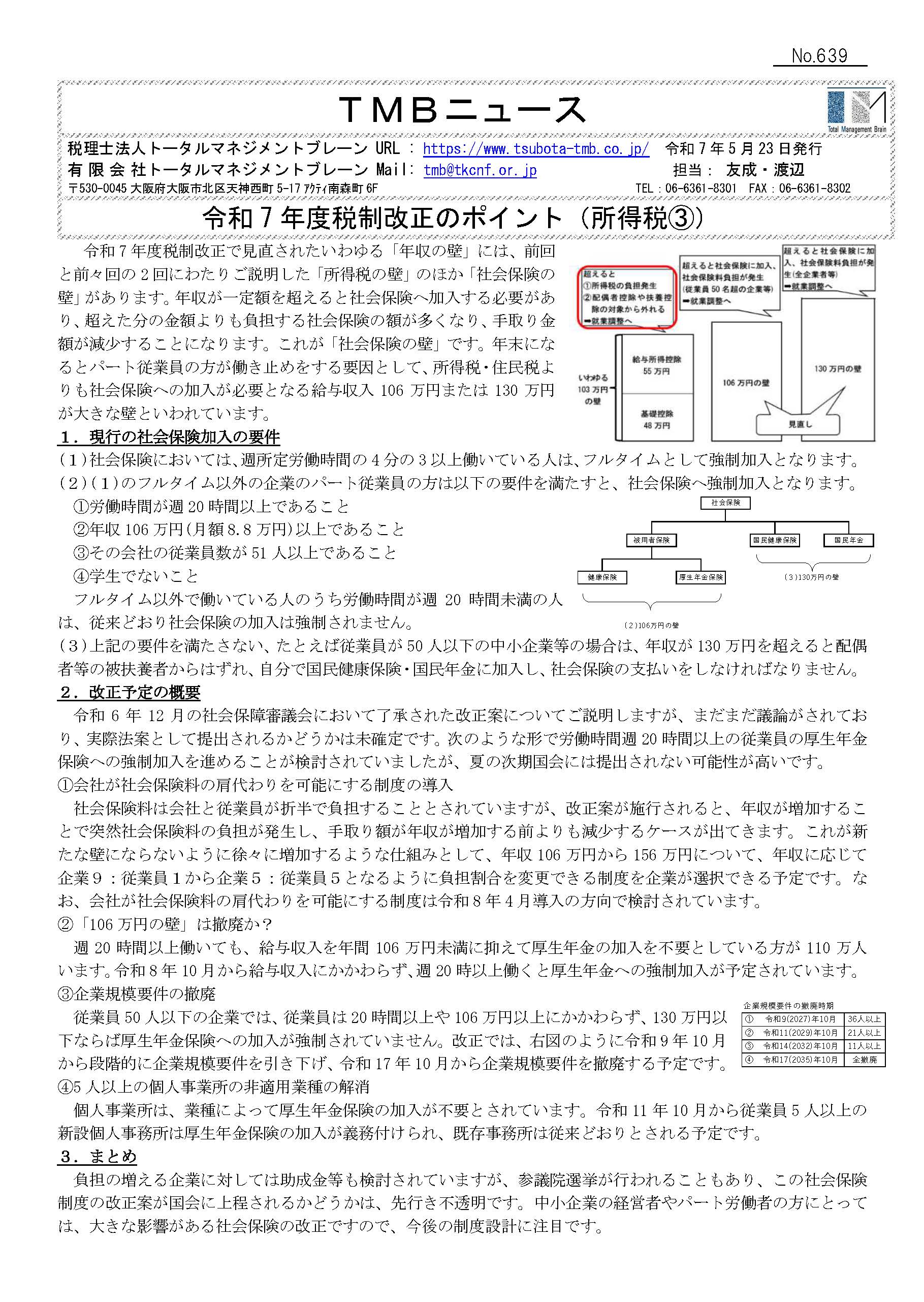 令和7年度税制改正のポイント（所得税③）