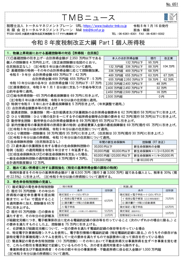 令和8年度税制改正大綱 